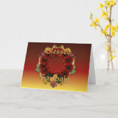 Carte de voeux Samhain Wreath (Fleur jaune)