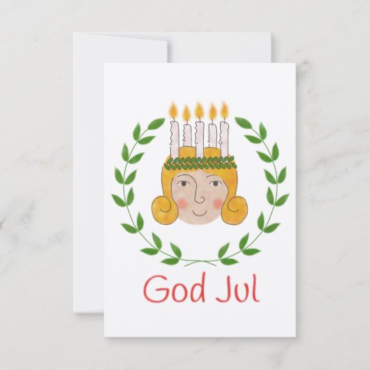 Carte de voeux Sankta Lucia (Carte Plat) (Devant)