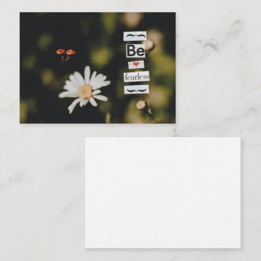 Carte de voeux sans crainte (Devant / Derrière)