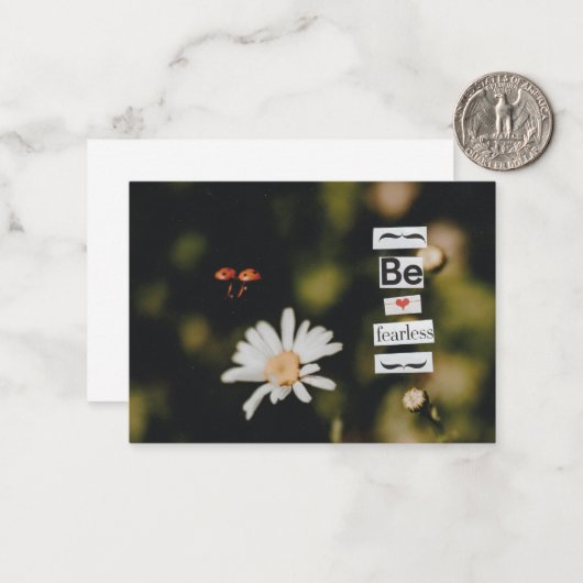 Carte de voeux sans crainte (Devant/Arrière en situation)