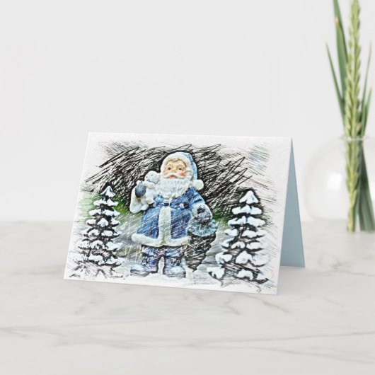 carte de voeux santa claus (Devant)