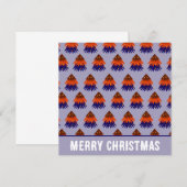 Carte de vœux sapin de Noël multicolore (Devant / Derrière)