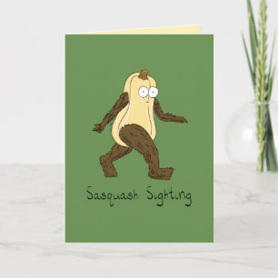Carte de voeux Sasquatch Squash Fall Halloween