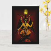 Carte de voeux Satanic Goat Winter Solstice (Fleur jaune)