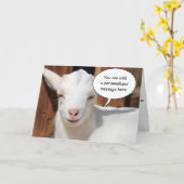 Carte de voeux satisfaisante de chèvre (Fleur jaune)