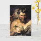 Carte de voeux Satyr (Fleur jaune)