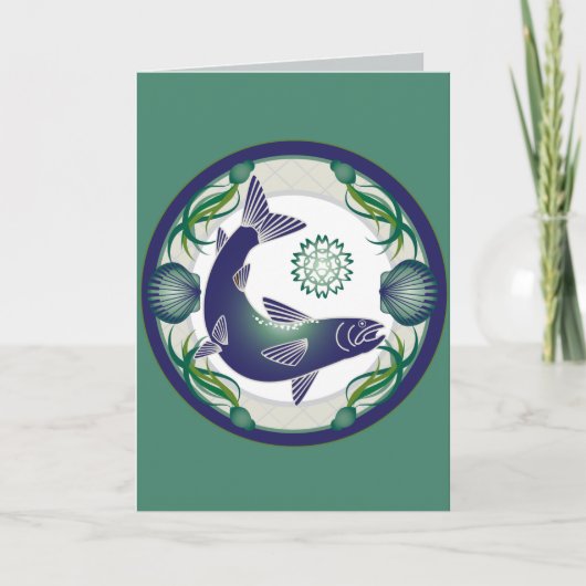 Carte de voeux saumonée (Devant)