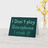 Carte de voeux Saxophone Rock It (Fleur jaune)