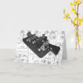 Carte de voeux schématique principale par radio de (Fleur jaune)