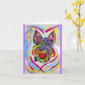 Carte de voeux Schnauzer vierge (Fleur jaune)