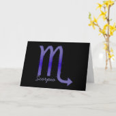 Carte de voeux Scorpio - Vide (Fleur jaune)