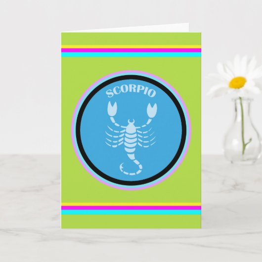 Carte de vœux Scorpion (Petite plante)