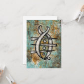 Carte de voeux Scorpion (Devant/Arrière en situation)