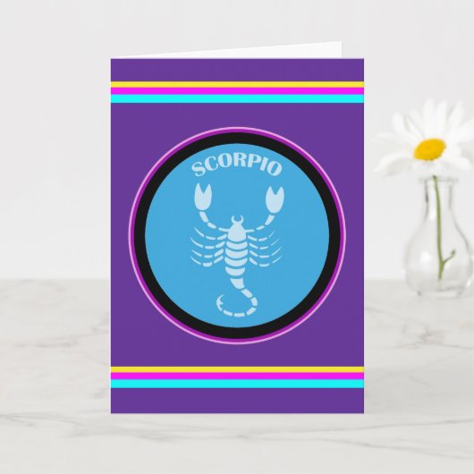 Carte de voeux Scorpion (Petite plante)