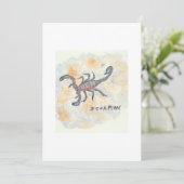 Carte de vœux Scorpion (Debout devant)
