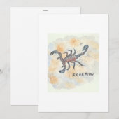 Carte de vœux Scorpion (Devant / Derrière)
