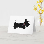 Carte de voeux Scottie Dog (Fleur jaune)