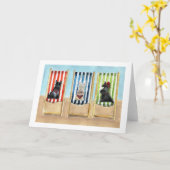 Carte de voeux Scottie Dogs 'Deck Chair' (Fleur jaune)