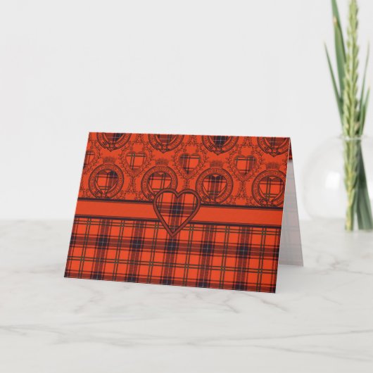 Carte de voeux Scottish Tartan Heart Wemys (Devant)