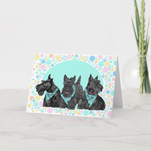 Carte de vœux Scottish Terrier (Devant)