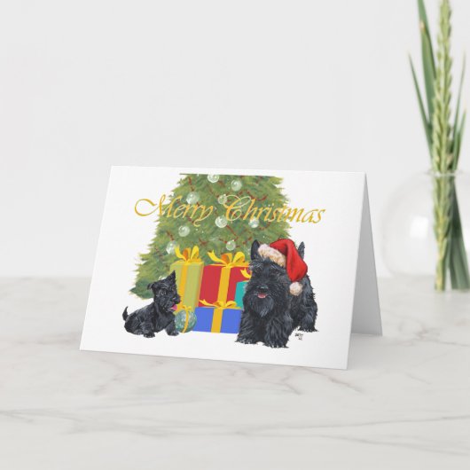 Carte de vœux Scottish Terrier (Devant)