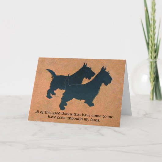 Carte de vœux Scottish Terrier (Devant)