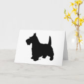 Carte de vœux Scottish Terrier (Fleur jaune)