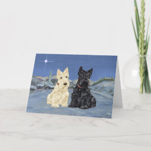 Carte de vœux Scottish Terrier
