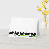 Carte de vœux Scottish Terrier (Fleur jaune)