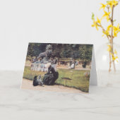 Carte de voeux Scottish Terriers (Fleur jaune)