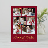 Carte de vœux Script Baie de Cranberry 6 Photos Co (Debout devant)