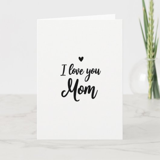 Carte de vœux scriptée 'Je t'aime maman' (Devant)