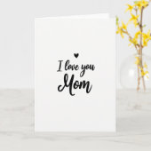 Carte de vœux scriptée 'Je t'aime maman' (Fleur jaune)