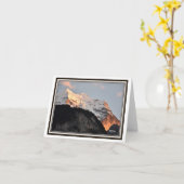 Carte de voeux se pliante - Alpenglow, Alpes (Fleur jaune)