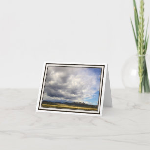 Carte de voeux se pliante - nuages de ressort