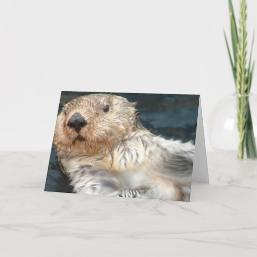 Carte de voeux Sea Otter (Devant)