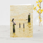 Carte de voeux Seabird Blank (Fleur jaune)