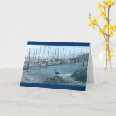Carte de voeux-Seagull garder veille (Fleur jaune)
