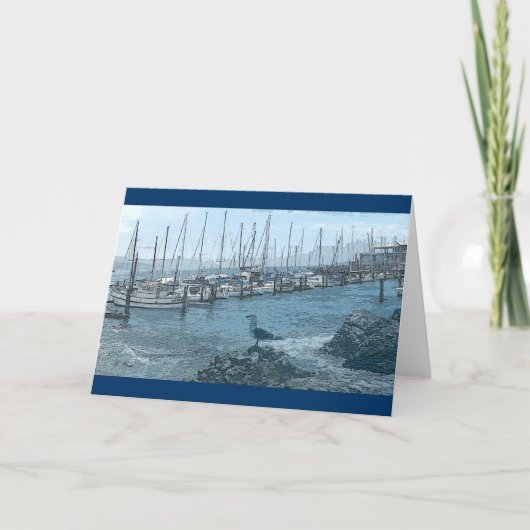Carte de voeux-Seagull garder veille (Devant)