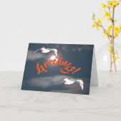 Carte de voeux - Seagull Salutation (Fleur jaune)