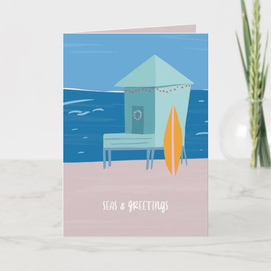Carte de voeux Seas & Salutations Beach Holiday (Devant)