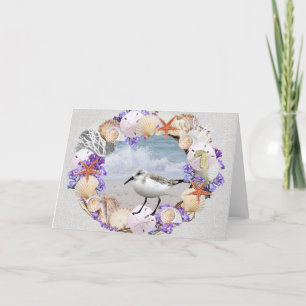 Carte de voeux Seashell Wreath