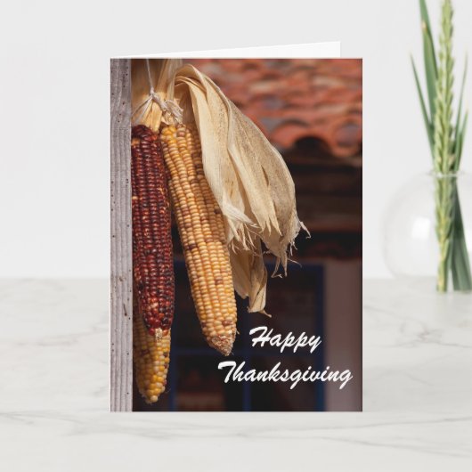 Carte de voeux sèche de bon thanksgiving de photo (Devant)