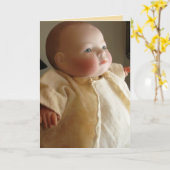 Carte de voeux secondaire antique de poupée de Lo (Fleur jaune)