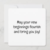 Carte de voeux "Semences de l'espoir" (Dos)