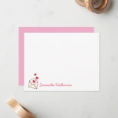 Carte de vœux "Sending Love Girls" (Devant/Arrière en situation)