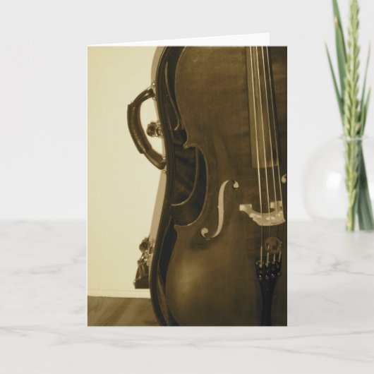 Carte de voeux Sepia Cello (Devant)