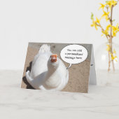 Carte de voeux sérieuse d'oie (Fleur jaune)