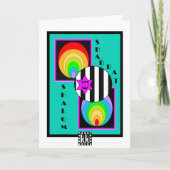 Carte de voeux Shabbat Shalom géométrique (Devant)