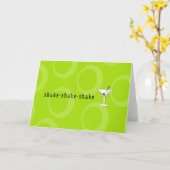 Carte de voeux "Shake Shake Shake" Martini (Fleur jaune)